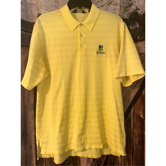 POLO GOLF RALPH LAUREN POLO SHIRT men’s size Large COTTON STRIPED Wachovia Champ - Picture 1 of 5